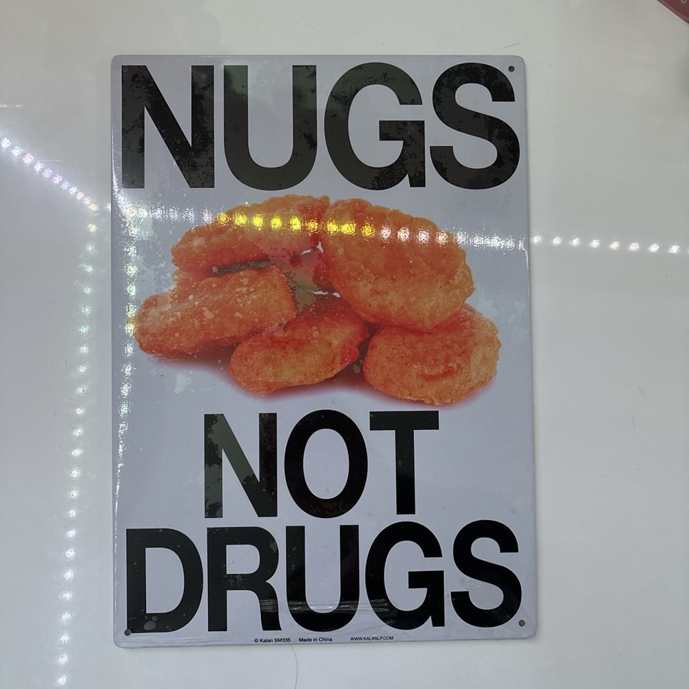 Funny metallic sign